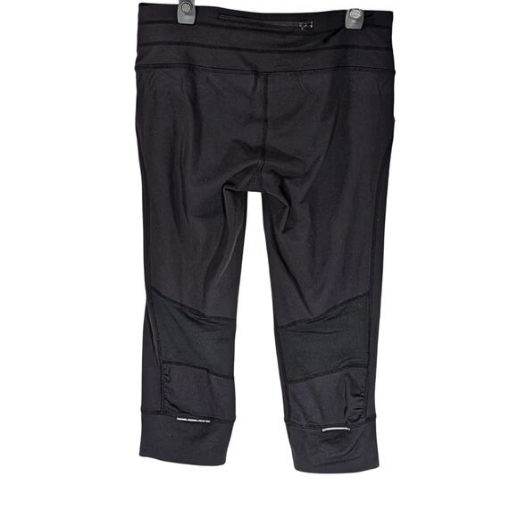LOT 2 Athleta Replay Reflective Cropped Leggings Running Solid Black Medium - Picture 3 of 9